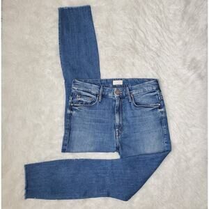 Mother High Waisted Looker Ankle Fray Jeans 26 / 2